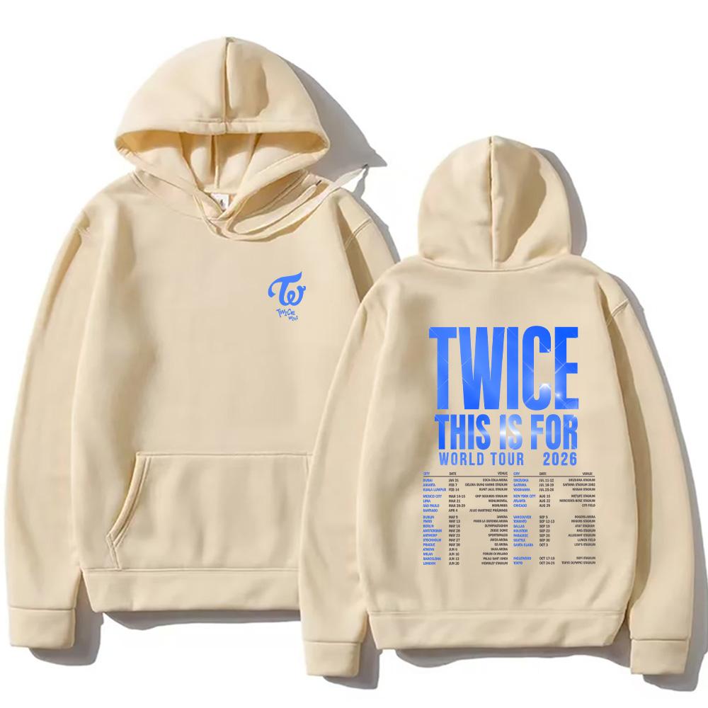 KPOP Twice Hoodies Twice Dies ist für die Welttournee 2026 Pullover Damen Herren Ästhetisches Grafik-Sweatshirt Kleidung