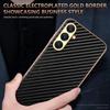 AZNS For Samsung Galaxy A56 5G Case Electroplating Carbon Fiber Texture PU + TPU Phone Cover
