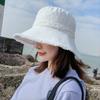 Sunscreen Denim Bucket Hat Big Brimmed Sunscreen Hat Sweet Jeans Fisherman Hat  Lady