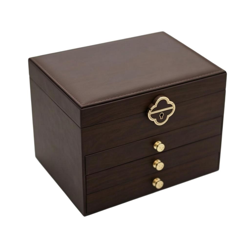 Jewelry Storage Box Hard Construction with Drawers Spacious