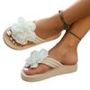 Foreign trade large size women's shoes summer independent station slippers flower flip-flops platform slippers casual versatile lightweight beach shoe