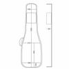 Kikutani GVB-60B Gig Bag for Electric Bass Guitar, 20mm Thick Cushion Backpack Type