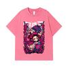 275 GSM Washed T-shirts 100% Cotton Demon Slayer V78 Print Unisex Heavy Cotton T Shirt