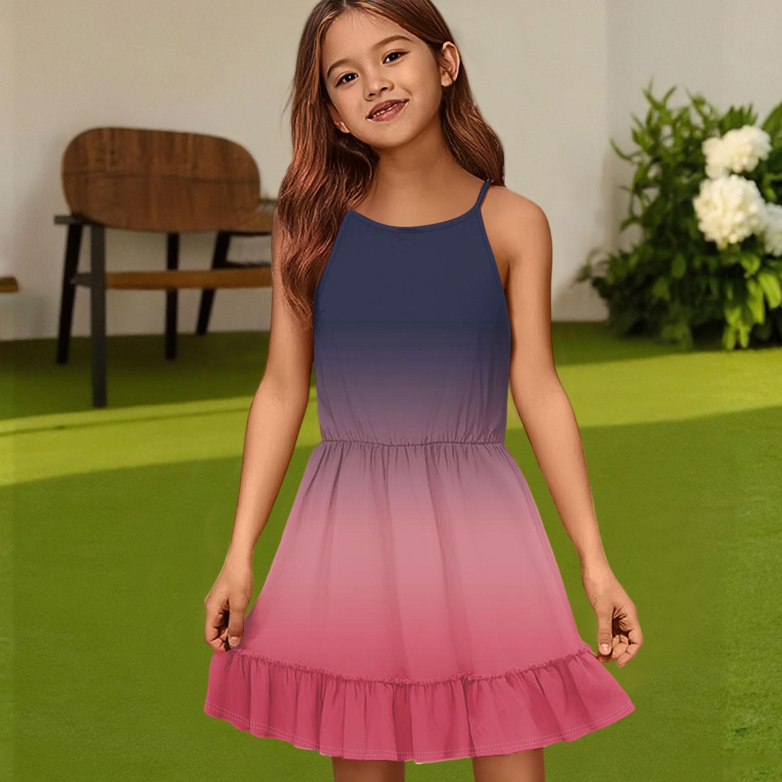 

Детское летнее повседневное модное платье с круглым вырезом, однотонное, без рукавов 160 арбуз красный