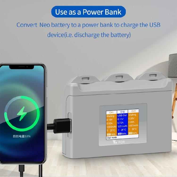 Advanced Battery Charging Hubs for Flights Battery Charger USB 5V2A Input Charging Three Batteries Accessories