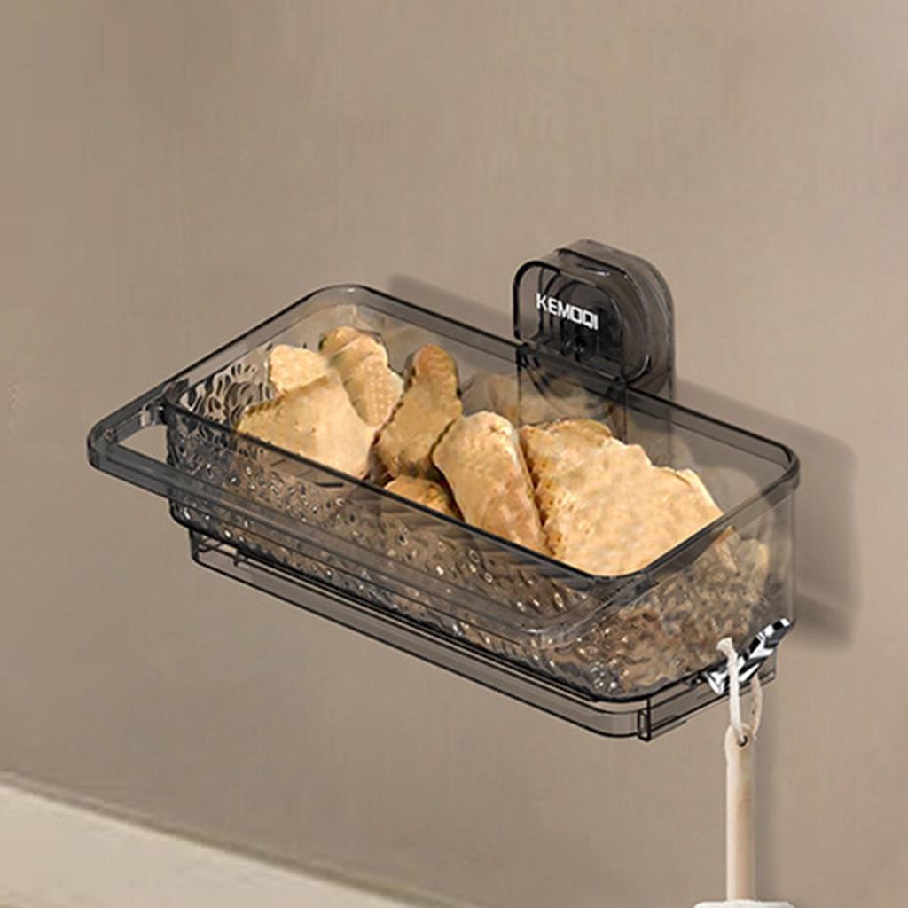 Suction Shower Shelf Sturdy Drain Basket for Bathtub Countertop Decorative