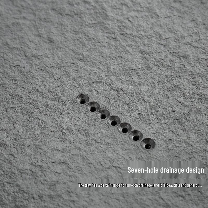 Hàndùn Natural Black Gold Stone Kung Fu Tea Tray