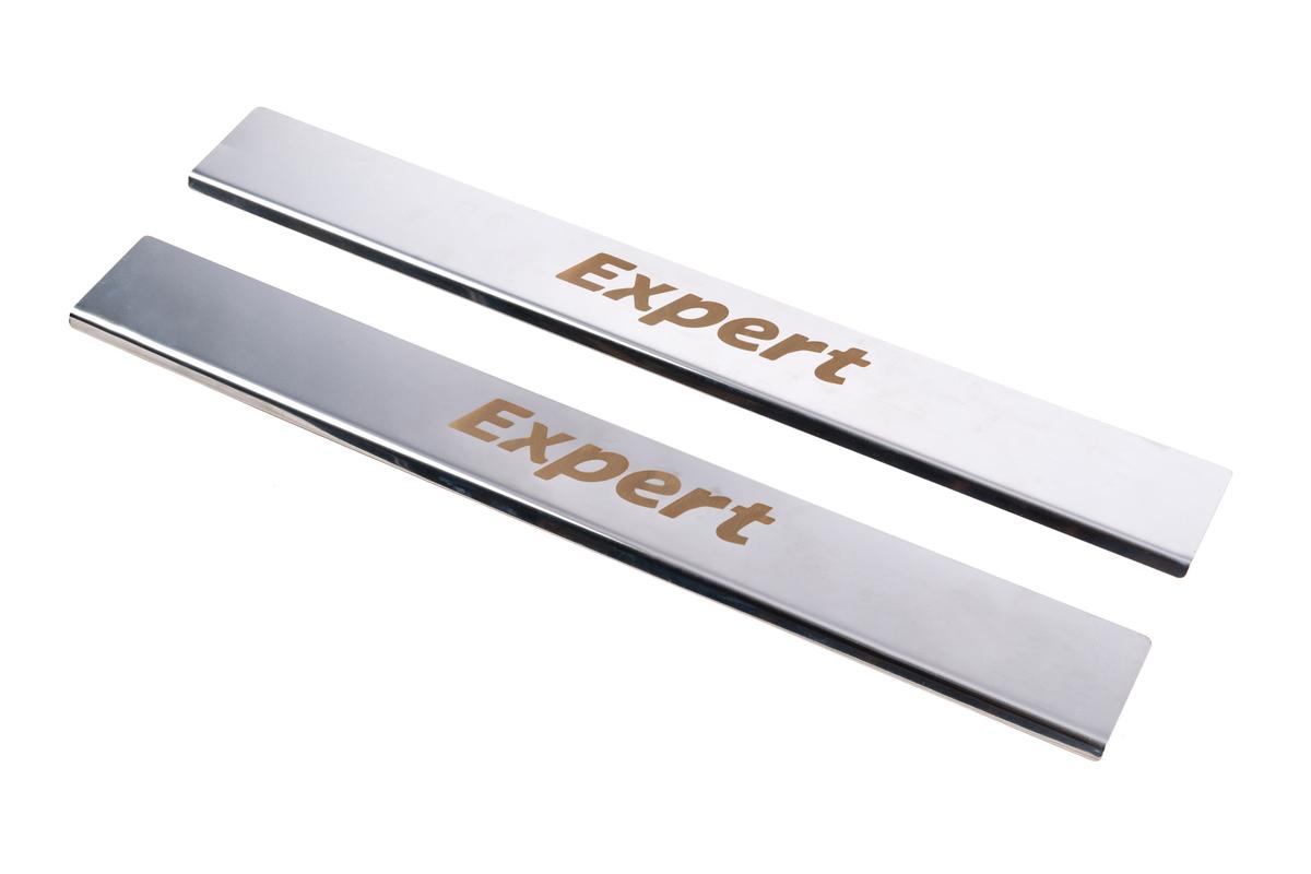

Накладки на пороги (Carmos, 2 шт, нерж) для Peugeot Expert 2007-2016 рр.