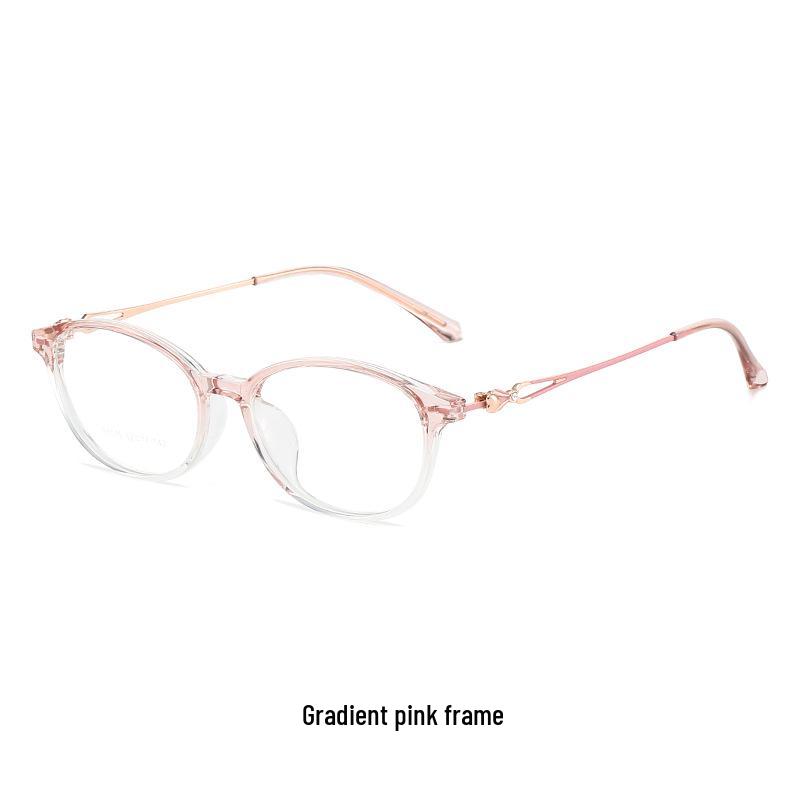 

Smart Elegant TR Metal Eyeglass Frames for Women - Reduces Facial Appearance with Hollow Temple Design, Compatible with Reading Lenses (Style 6015)
