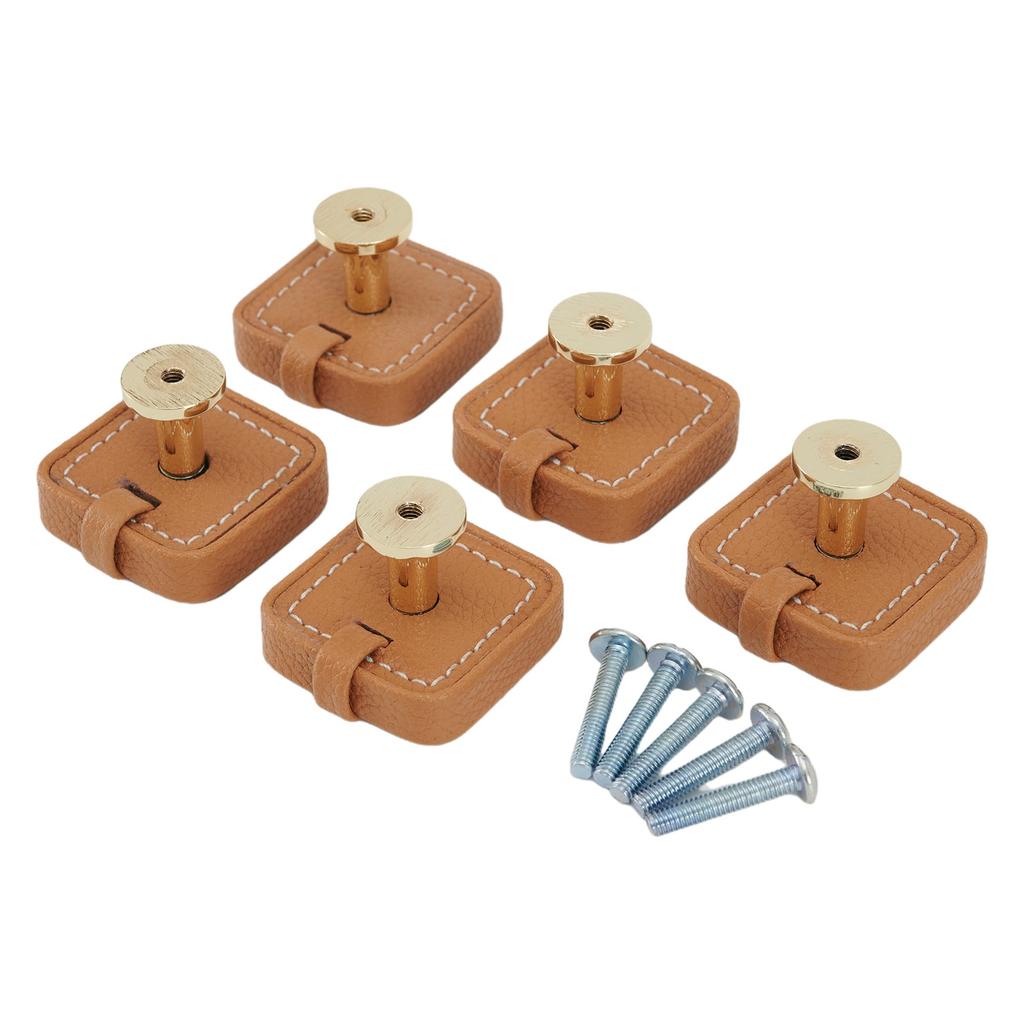 For Bathroom Drawers Leather Cabinet Knobs Leather Drawer Pulls Bathroom Decor Versatile Application Comfortable Grip