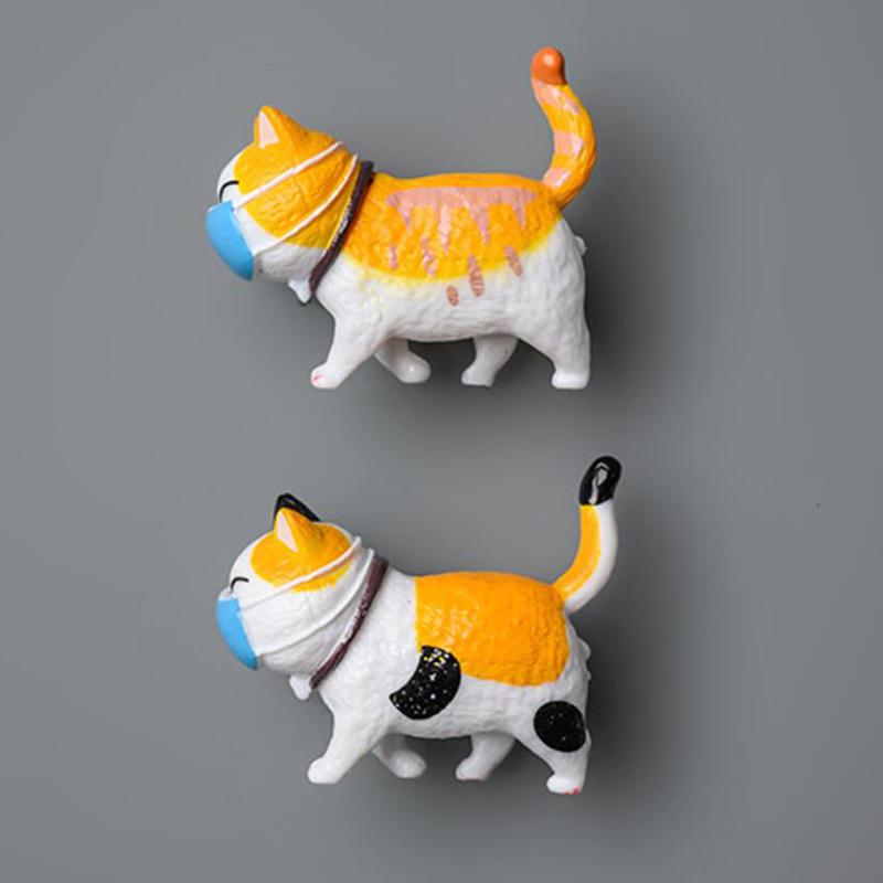 Creative 3D Mask Cat Refrigerator Magnets Office Magnet Paste Home Decor Gift