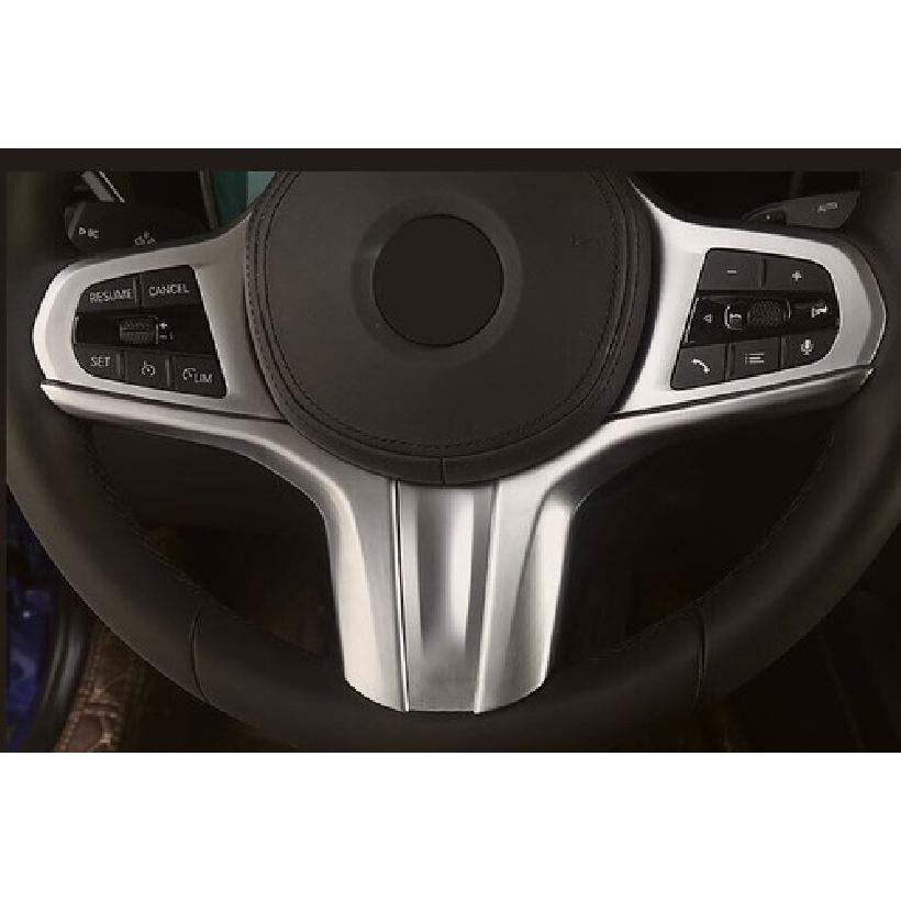 Steering Wheel Strip Cover Trim Fit For BMW 3-Series G20 - Silver ABS