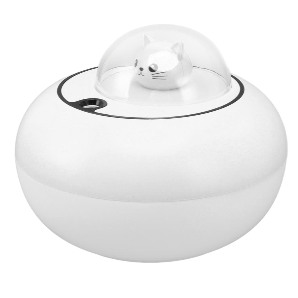 Mini Humidifier Cute Cat Sculpture Portable Quiet Desktop Air Humidifier for Home Office USB Plug