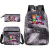Classic Popular Friday Night Funkin Printed 3pcs/Set Pupil School Bags Laptop Daypack Backpack Inclined Shoulder Bag Pencil Case