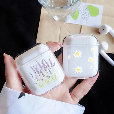 Small Daisy Lavender Flowers for Apple Airpods 4 4th 3rd 2 1 Pro 3 Earphone Sleeves Soft TPU Funda Cover for Airpods Earpods
