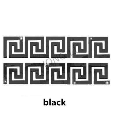10x10cm Building Border Acrylic Wall Mirror Sticker Wall Art Home 10pcs DIY Decoration Mirror Wall Stickers Home Office Decor