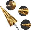 ONUEMP Hexagonal Step Extra Titanium HSS Steel Hexagonal Spiral Drill, 1-Piece Set, Spiral, Sharp, Coated, Drill, (4-32mm)