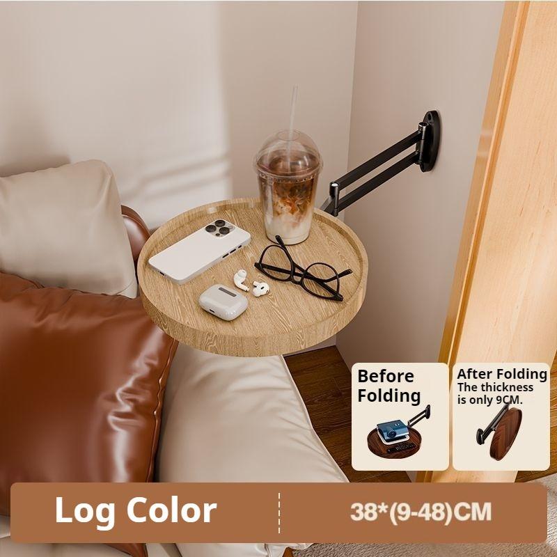 Wall Mount Coffee Tables Folding Round Coffee Table Miniature Wooden Side Tables Modern Creative Coffee Table for Living Rooms