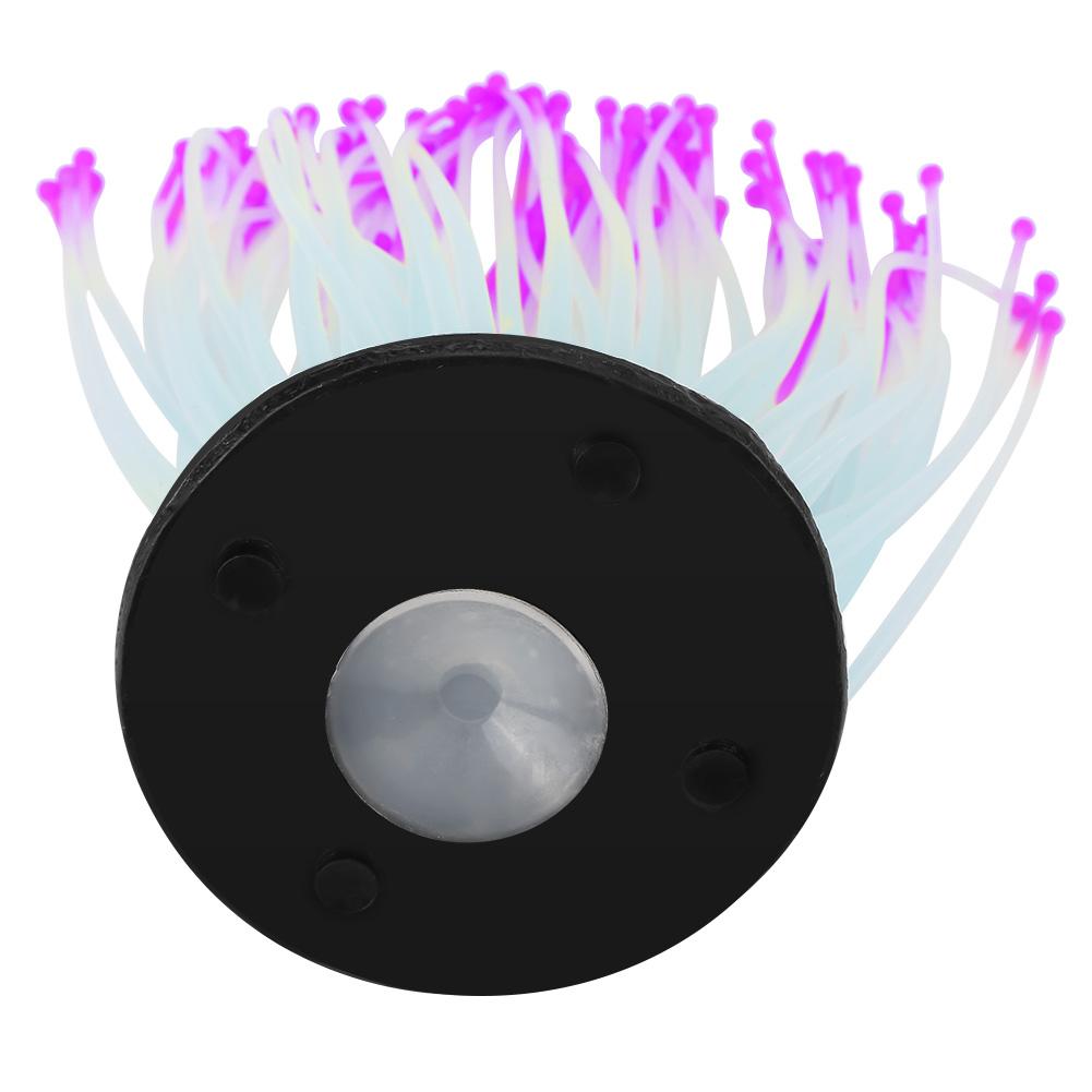 Lebensechte künstliche Korallenpflanzen-Dekoration für Aquarium Unterwasser-Fischtank Nachtlicht Lila