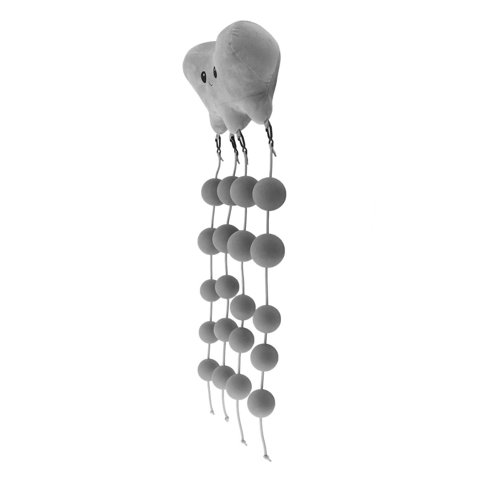 Cervical Traction Massage Pillow Tissue Relief Pillow with 20 Massage Balls for Neck Shoulder Waist Back Gray