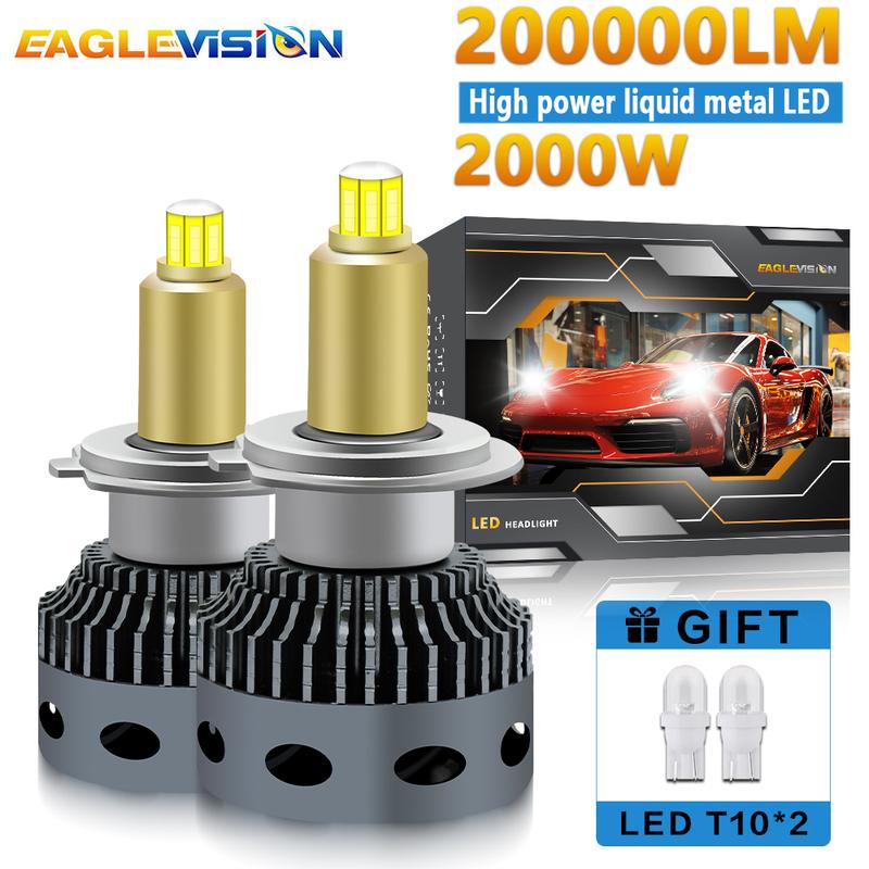 EAGLEVISION H7 360 1500000LM Led Headlights Bulbs1800W Automotive LED Projector Canbus 12v 24v H7 H11 H1 9005 9006 for Car Lamp