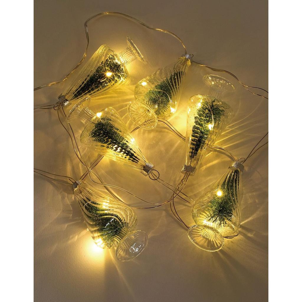 SPICE OF LIFE Glitter LED Garland Christmas Green Tree HZXH3810GR