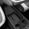 Smabee for Kia EV3 EV4 2024-2026 Center Console Layer Lower Storage Box Central Tray Organizer Car Interior Accessories Black