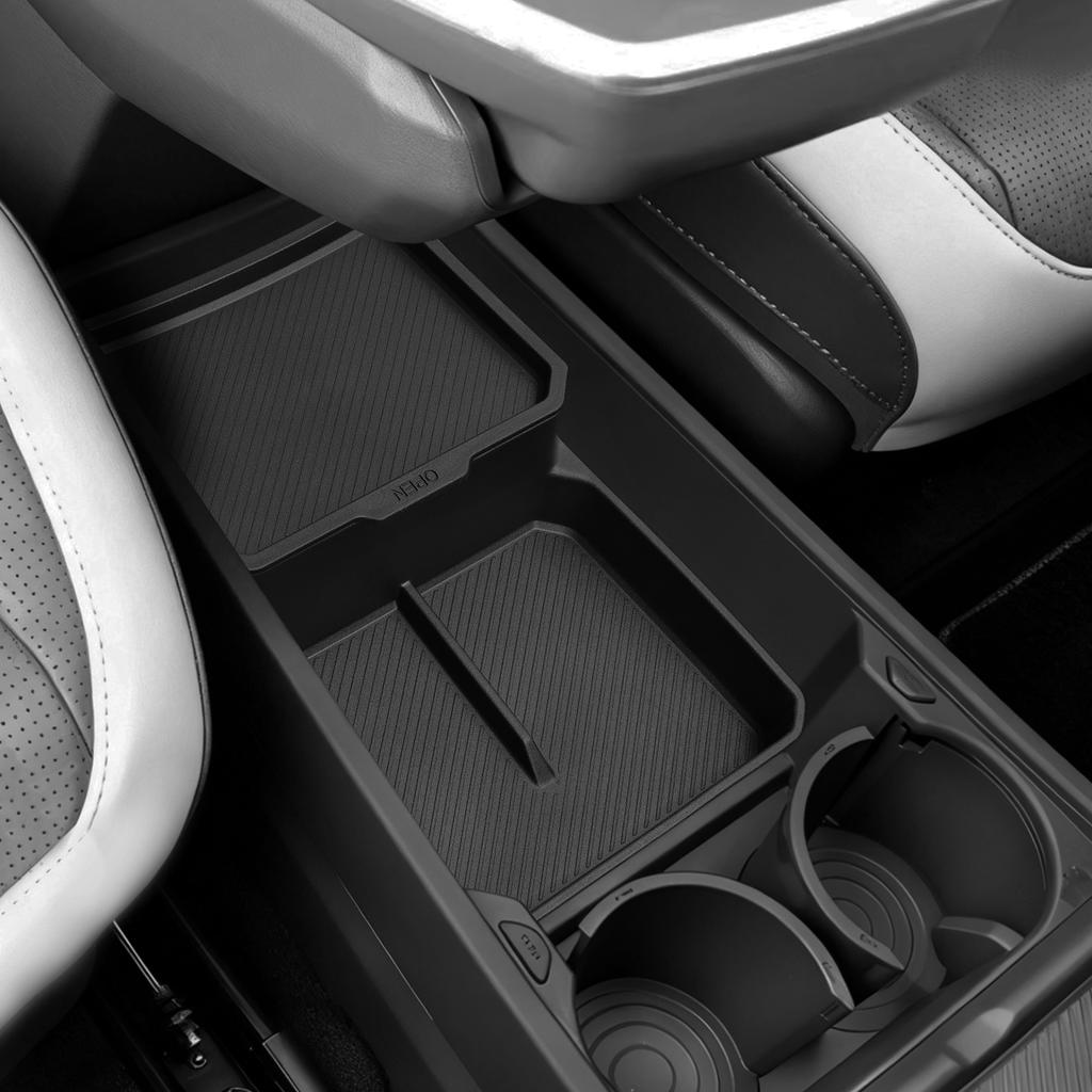 Smabee for Kia EV3 EV4 2024-2026 Center Console Layer Lower Storage Box Central Tray Organizer Car Interior Accessories Black