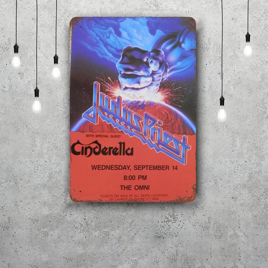 Judas priest Segnali in Latta Metallici Vintage Poster Decorazioni Placca Metallica Retro Decorazione Artistica da Parete per Garage Bar