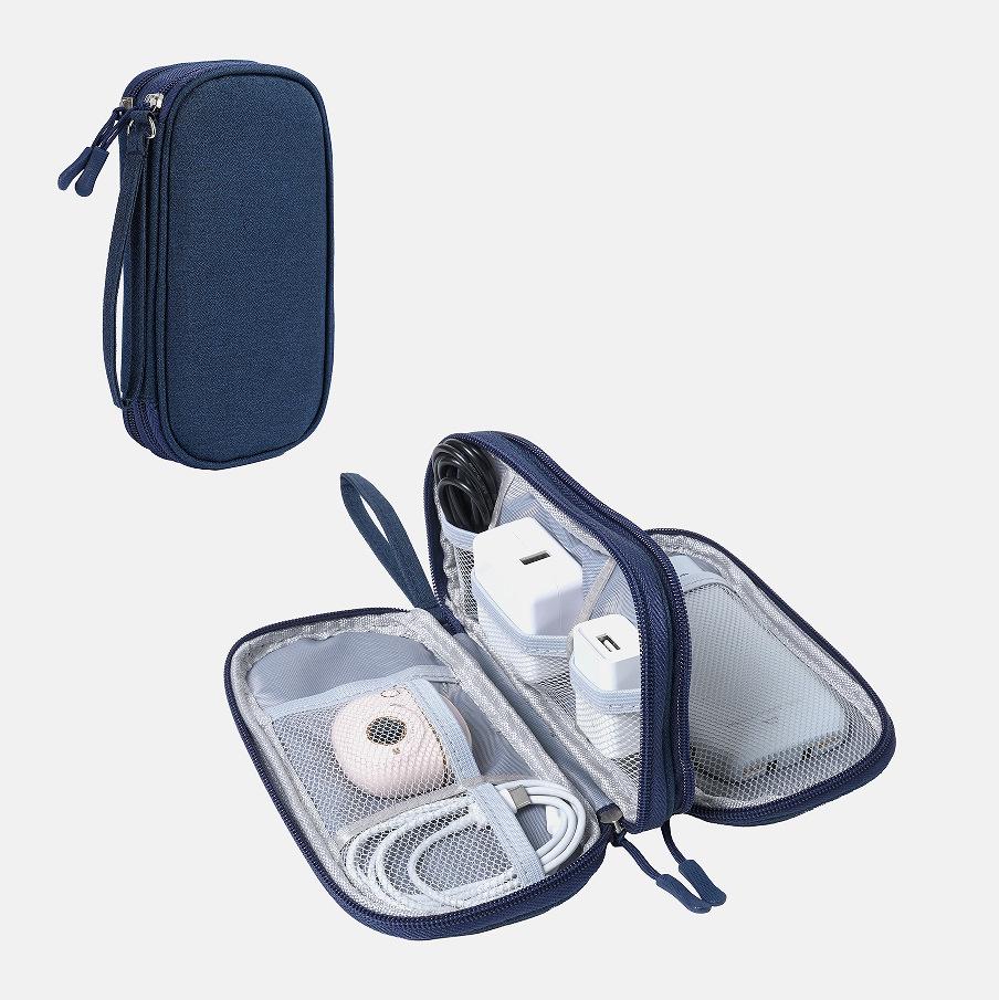 Multi-purpose Digital Gadget Organizer: Storage for Cables, Earphones, Mobile Devices, and U Disks, Portable Handbag and Clutch.