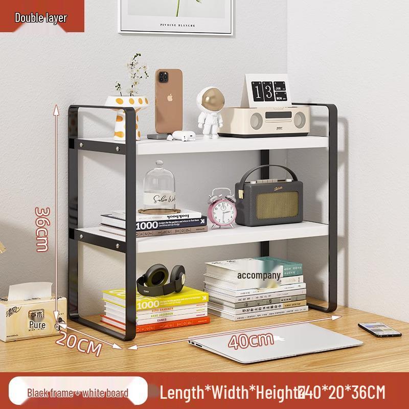 Mehrschichtiger Schreibtischorganizer: Stufenregal für Bücher, Bürobedarf und Kosmetik. Ideal für die Arbeit, das Wohnheim oder das Zuhause.