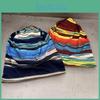 Unisex Knit Hat With Stripe Print No Brim Design For Winter Activities Outdoor