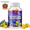Resveratrol 1600mg Trans-Resveratrol Antioxidans Nahrungsergänzungsmittel (Mit Grüntee, Traubenkernextrakt und Quercetin) Hilft | 1600mg