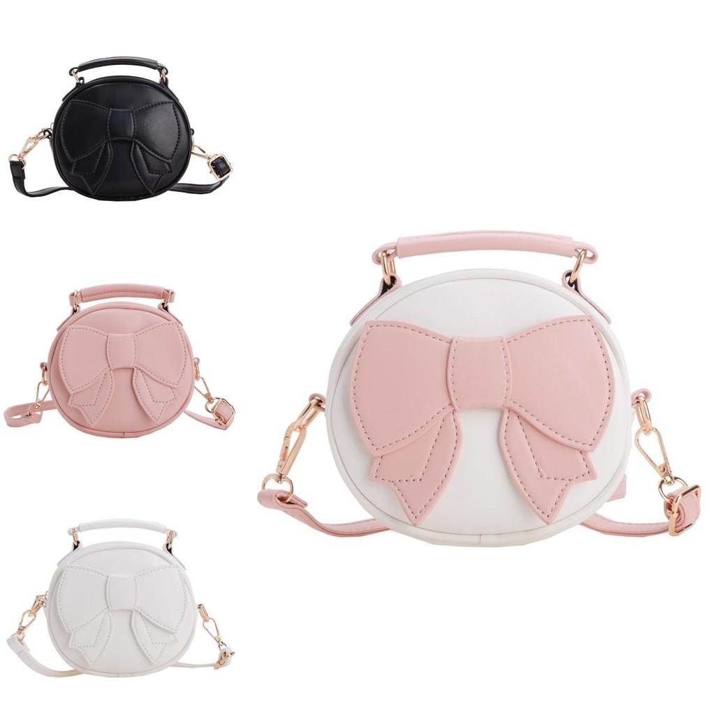 Pu Mini Adorable Bag For Kids With Lovely Bowknot Design Perfect For Outings Daily