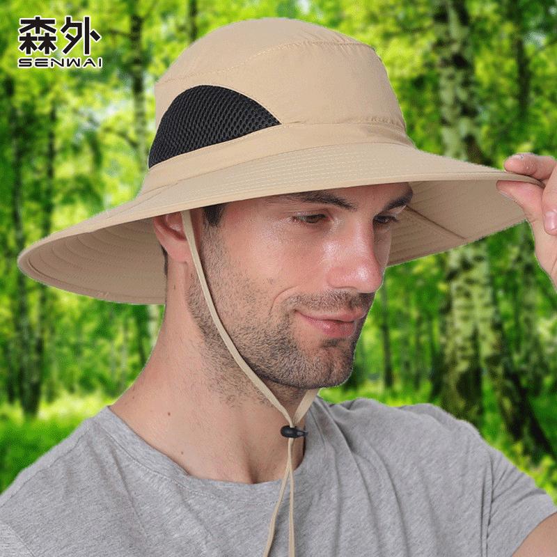 Pălărie de soare cu boruri mari de protecție solară de vară pentru apărare UV pentru bărbați