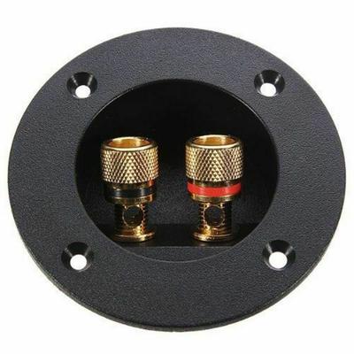 2 Pcs DIY Home Car HIFI Stereo 2 Way Subwoofer Speaker Box Terminal Round Cup Connector Binding Post For 4mm Banana Plugs