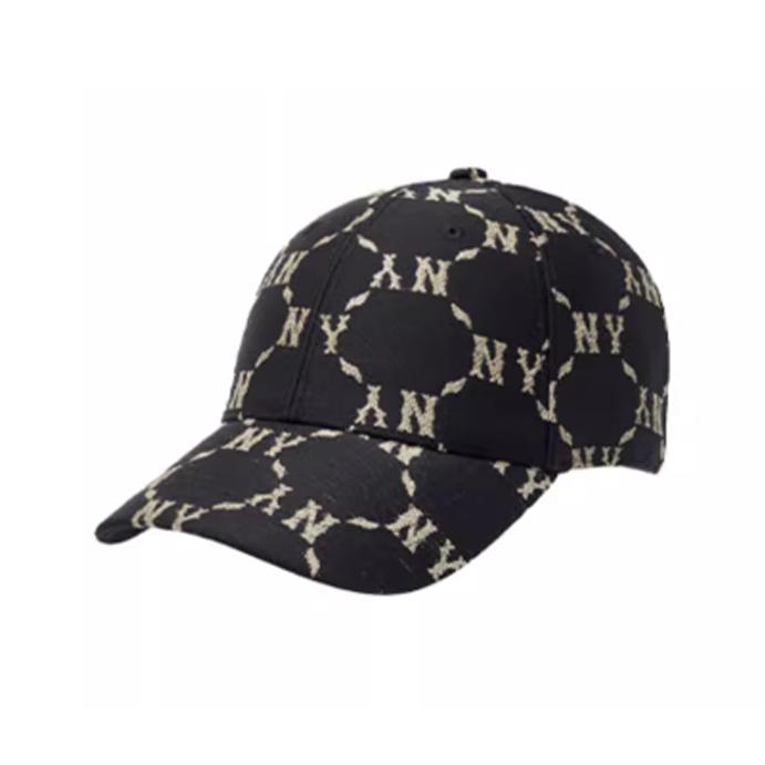 Хлопково-полиэстеровые бейсболки MLB Унисекс Черные Модные 3ACPM044N-50BKS F