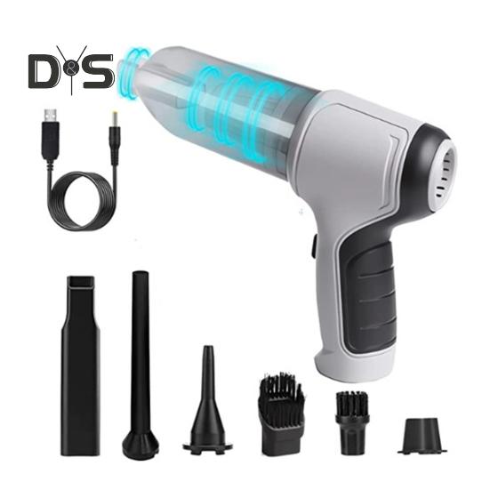 

Портативный воздуходувка, ручной автомобильный мини-пылесос, сильное всасывание, низкий уровень шума, перезаряжаемый мощный беспроводной пылесос серый