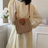 Straw Crossbody Bag For Women Bohemian Small Knitting Summer Purse And Handbag Vacational Square Beach Bags