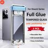 For Xiaomi 15 14 13 12 Pro Poco X7 Redmi Note 14 Pro Plus Full Glue Tempered Glass Auto Installation Dust-free Screen Protector
