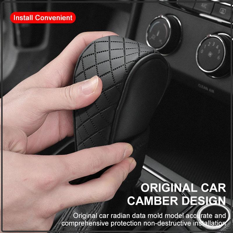 Auto Schalthebelabdeckung PU Leder Schalthebelabdeckung Getriebe Schalthebelknauf Schutz Für Volkswagen Touran Golf-4 5 6 7 Passat Polo MK4 Bora Altea