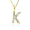 Gold Color Pendant Necklace with Chain for Women - Initial Jewelry Gift