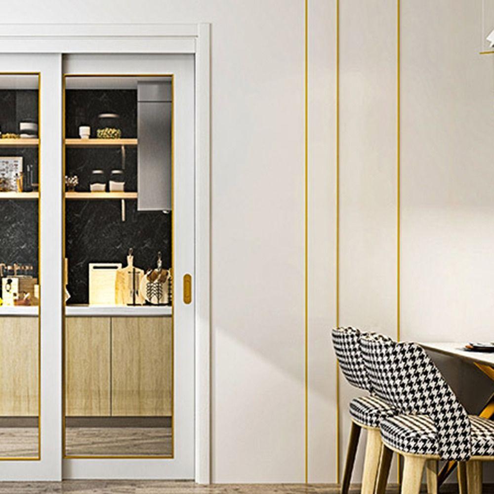 3Meter Mirror Wall Sticker Self-adhesive Stainless Steel Flat Decorative Line