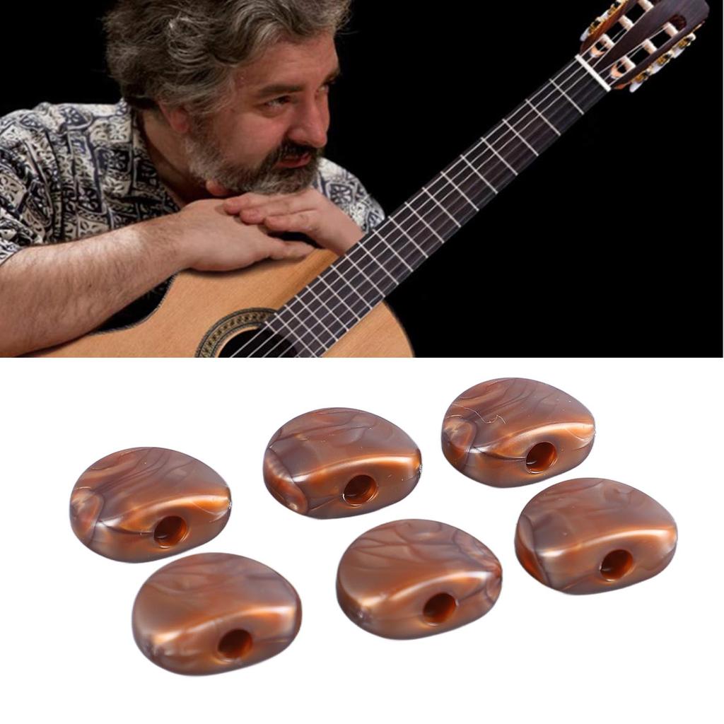 6Pcs Electric Guitar Tuning Peg Key Button Semi Shape Folk Classical Guitar Tuning Peg Handle