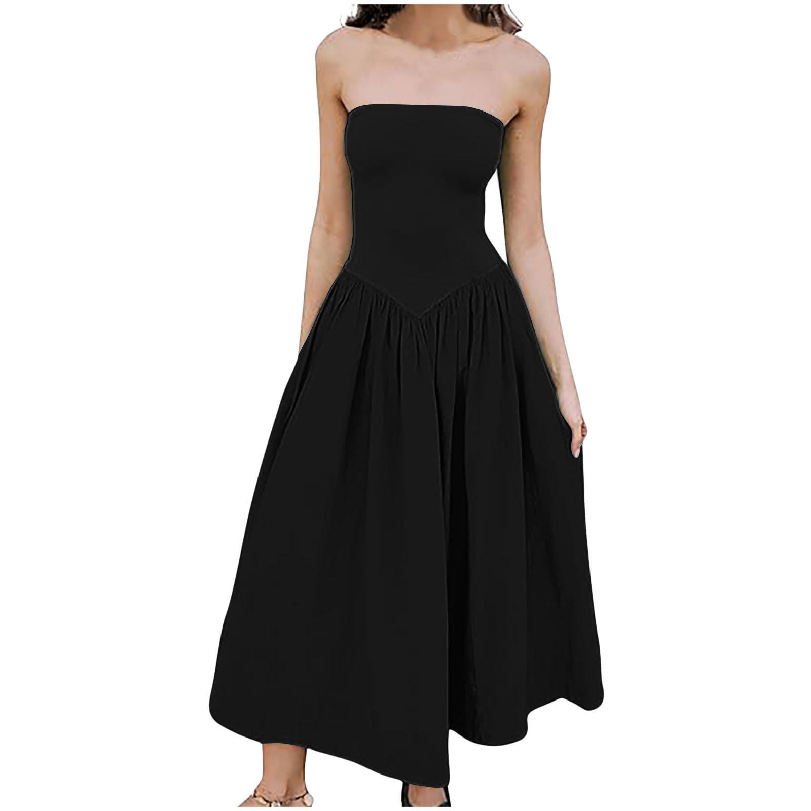 

Женские модные повседневные однотонные облегающие элегантные платья с плиссировкой и карманами на талии с широкими качелями и длинными рукавами XXL чёрный