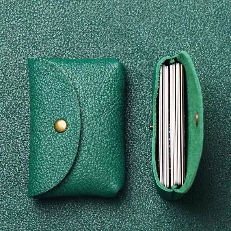 Wysokiej jakości etui na karty kredytowe Minimalistyczne miękkie prawdziwe skóra bydlęca podróżne etui na drobne karty klucze monety etui dla kobiet i mężczyzn