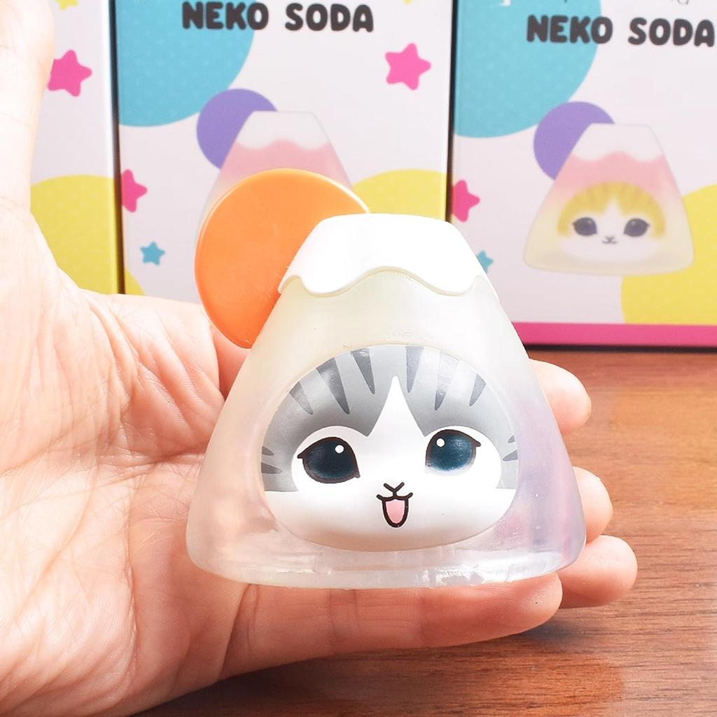 AAGWW Gachapon Set of 4 Cute Cat Figurines, Mini Charms, and Mt. Fuji Series Decorations. Perfect as a Gift for Kids and Cat Lovers.