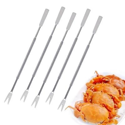 Portable Stainless Steel Food Forks Suitable Seafood Crab Lobster Fork High Quality Nutcracker Needle Household Kitchen Supplies