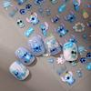 Cyansea Blue Starry Baby Stitch Nail Art Stickers - Cute Embossed Cartoon DIY Decor