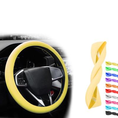 Cubierta de Volante GRQ para Coches, Automóviles Ligeros, Silicona, Sensación Refrescante, Cubierta Protectora, Arañazo